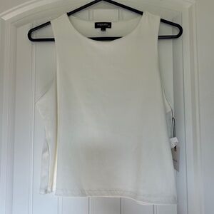 Originality New with Tags White Lined Tank Top Womens Size Large